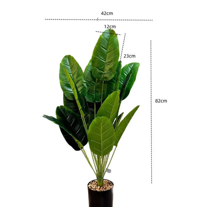 Large Tropical Palm Tree - 18 Leaves Artificial Banana Plant for Home Garden Decor - ZOOMNSTORE