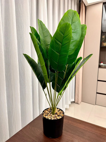 Large Tropical Palm Tree - 18 Leaves Artificial Banana Plant for Home Garden Decor - ZOOMNSTORE
