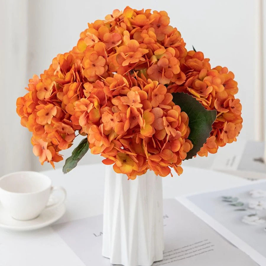 Artificial Silk Hydrangea Flowers - Home Decor Wedding Bouquet DIY Decoration - ZOOMNSTORE