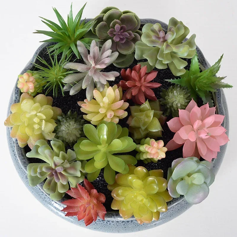 Artificial Succulent Plants - 12pcs Faux Green Bonsai Decor for Home  Garden - ZOOMNSTORE
