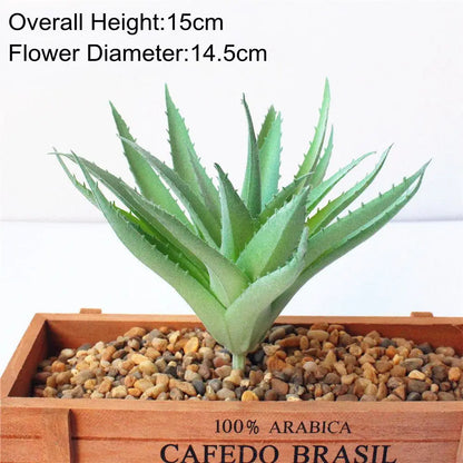 Green Artificial Succulents - Flocking Home Garden Decoration - ZOOMNSTORE