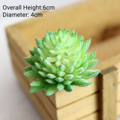Green Artificial Succulents - Flocking Home Garden Decoration - ZOOMNSTORE