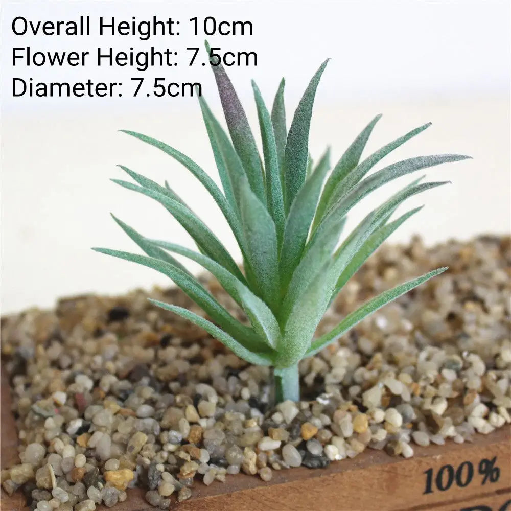 Green Artificial Succulents - Flocking Home Garden Decoration - ZOOMNSTORE
