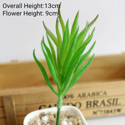 Green Artificial Succulents - Flocking Home Garden Decoration - ZOOMNSTORE