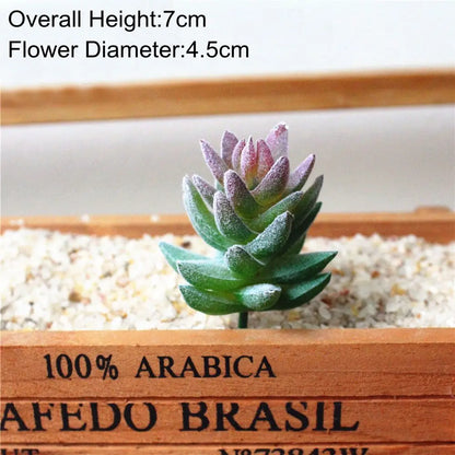 Green Artificial Succulents - Flocking Home Garden Decoration - ZOOMNSTORE