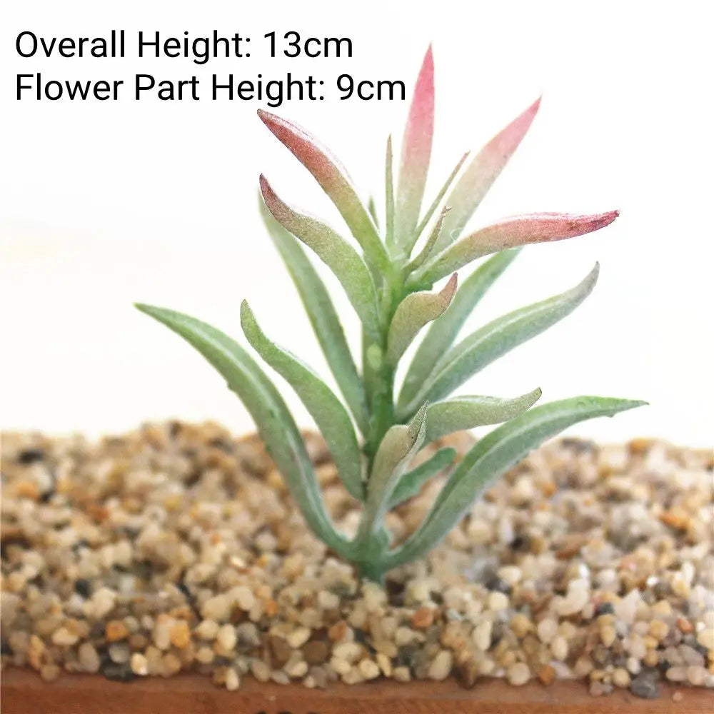 Green Artificial Succulents - Flocking Home Garden Decoration - ZOOMNSTORE