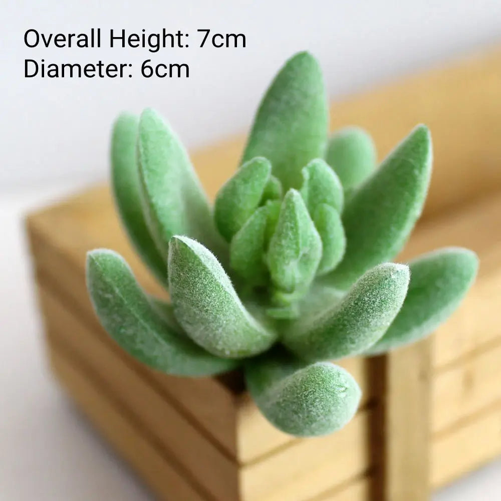 Green Artificial Succulents - Flocking Home Garden Decoration - ZOOMNSTORE