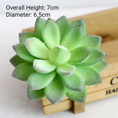 Green Artificial Succulents - Flocking Home Garden Decoration - ZOOMNSTORE
