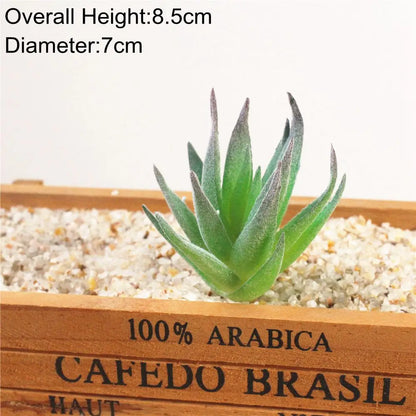 Green Artificial Succulents - Flocking Home Garden Decoration - ZOOMNSTORE