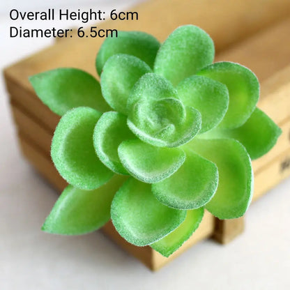 Green Artificial Succulents - Flocking Home Garden Decoration - ZOOMNSTORE