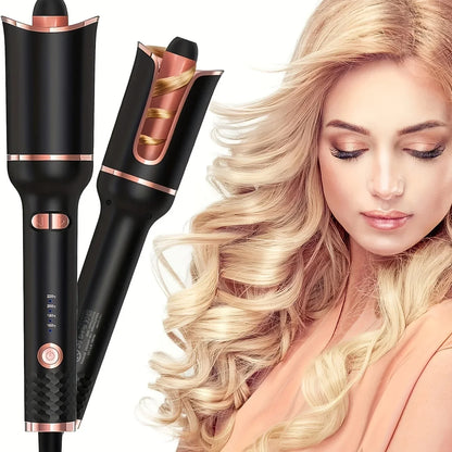 Auto Rotating Curling Iron – Ceramic Hair Styler With 360° Swivel Cord & Digital Temperature - ZOOMNSTORE