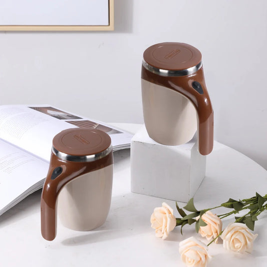 Auto Stirring Coffee Cup - Electric Milk Mug With Magnetic Rotating Stainless Steel - ZOOMNSTORE