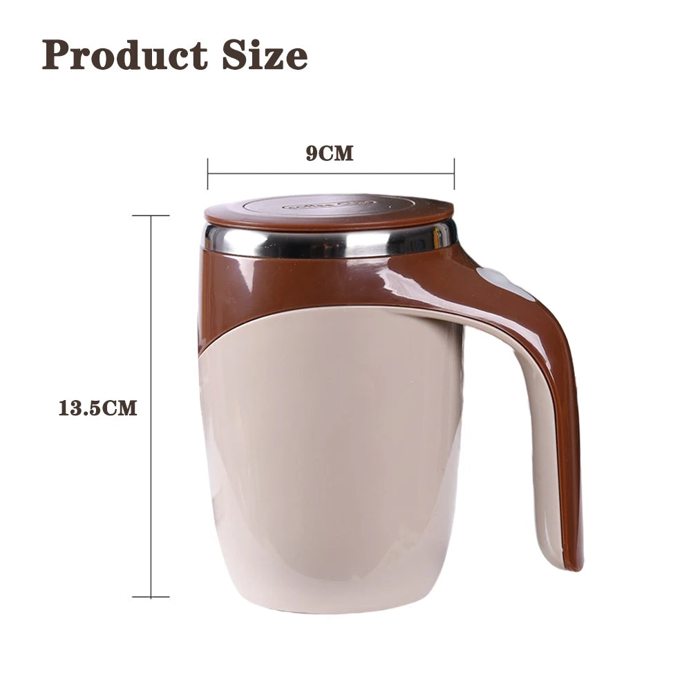 Auto Stirring Coffee Cup - Electric Milk Mug With Magnetic Rotating Stainless Steel - ZOOMNSTORE