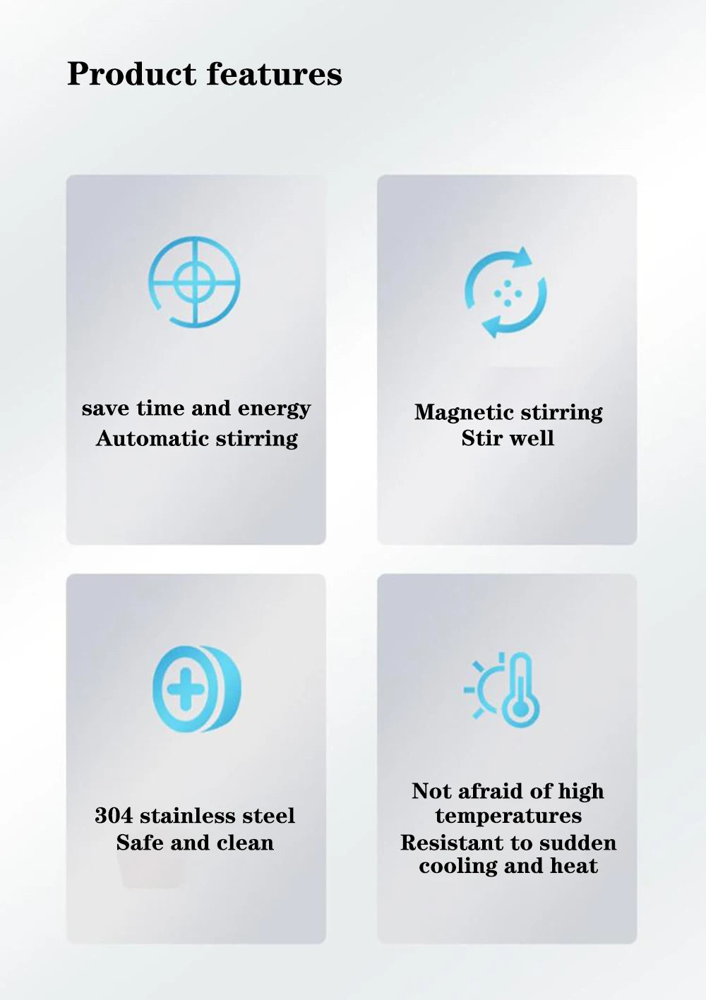 Auto Stirring Coffee Cup - Electric Milk Mug With Magnetic Rotating Stainless Steel - ZOOMNSTORE