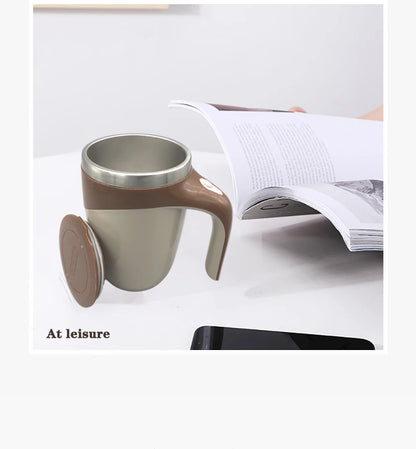 Auto Stirring Coffee Cup - Electric Milk Mug With Magnetic Rotating Stainless Steel - ZOOMNSTORE