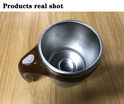 Auto Stirring Coffee Cup - Electric Milk Mug With Magnetic Rotating Stainless Steel - ZOOMNSTORE