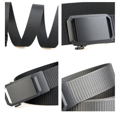 Automatic Buckle Belt - Durable Canvas Tactical Waist Belt for Men Outdoor Adventures - ZOOMNSTORE