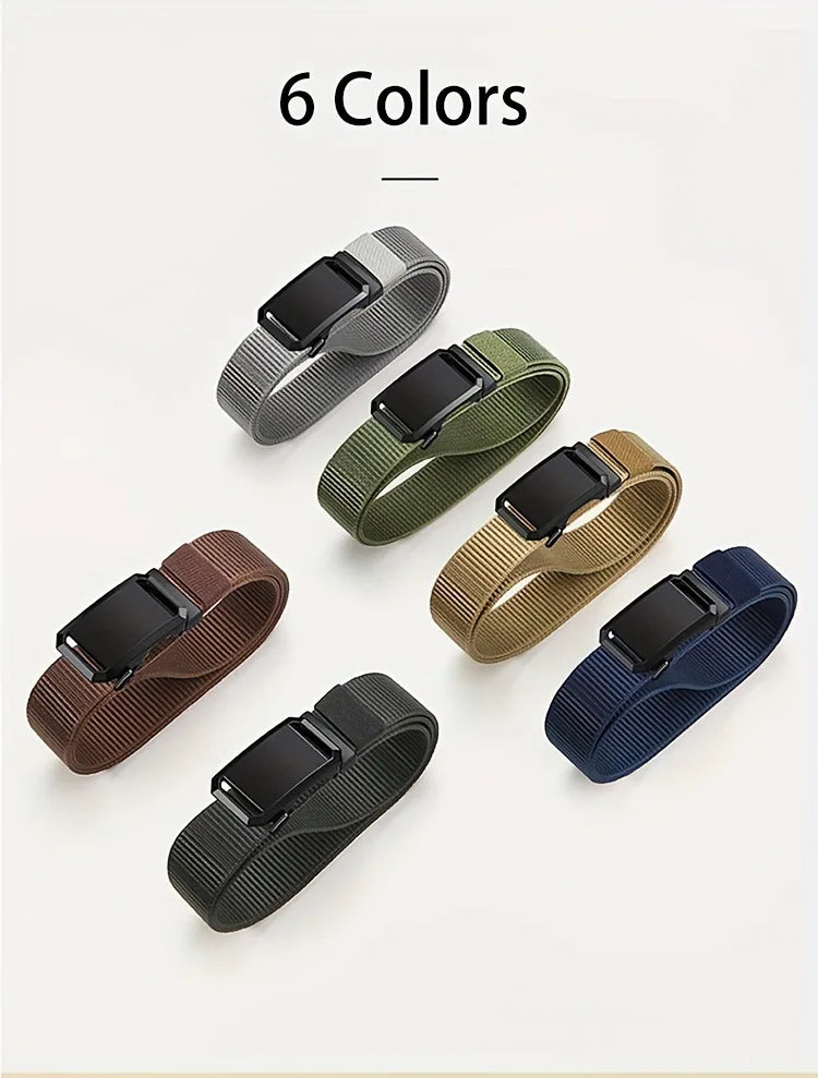 Automatic Buckle Belt - Durable Canvas Tactical Waist Belt for Men Outdoor Adventures - ZOOMNSTORE