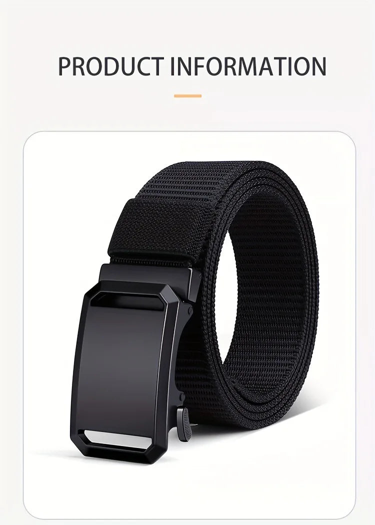 Automatic Buckle Belt - Durable Canvas Tactical Waist Belt for Men Outdoor Adventures - ZOOMNSTORE