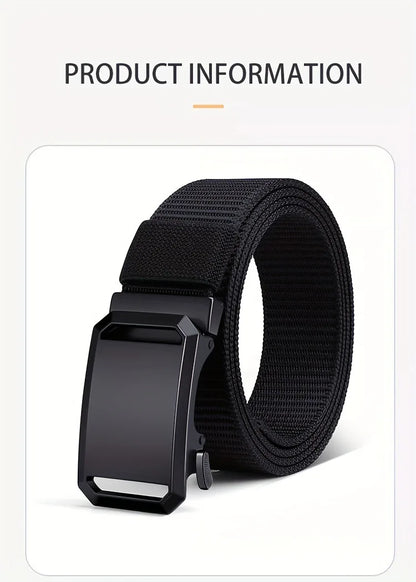 Automatic Buckle Belt - Durable Canvas Tactical Waist Belt for Men Outdoor Adventures - ZOOMNSTORE