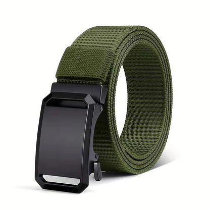 Automatic Buckle Belt - Durable Canvas Tactical Waist Belt for Men Outdoor Adventures - ZOOMNSTORE