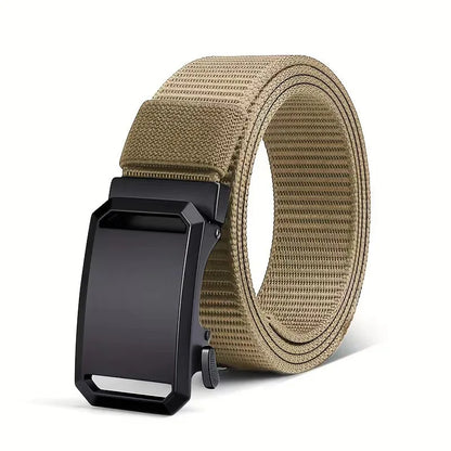 Automatic Buckle Belt - Durable Canvas Tactical Waist Belt for Men Outdoor Adventures - ZOOMNSTORE