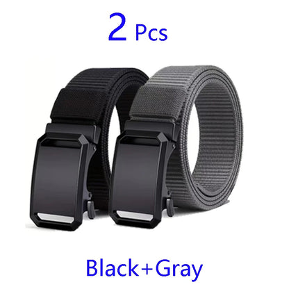 Automatic Buckle Belt - Durable Canvas Tactical Waist Belt for Men Outdoor Adventures - ZOOMNSTORE
