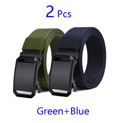 Automatic Buckle Belt - Durable Canvas Tactical Waist Belt for Men Outdoor Adventures - ZOOMNSTORE