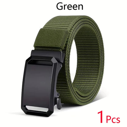 Automatic Buckle Belt - Durable Canvas Tactical Waist Belt for Men Outdoor Adventures - ZOOMNSTORE