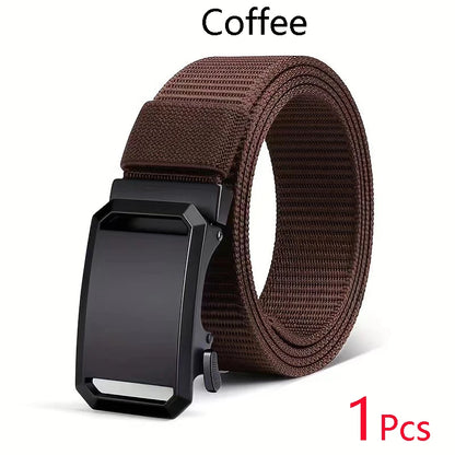 Automatic Buckle Belt - Durable Canvas Tactical Waist Belt for Men Outdoor Adventures - ZOOMNSTORE