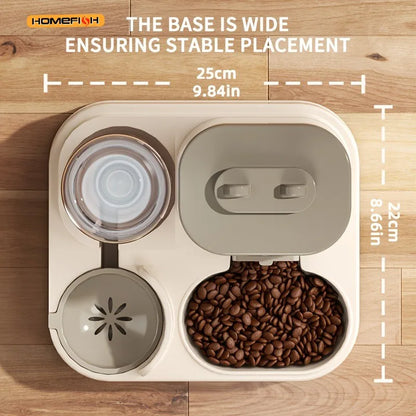 Automatic Cat Feeder | 2 in 1 Cat Food Dispenser & Water Combo for Pets - ZOOMNSTORE