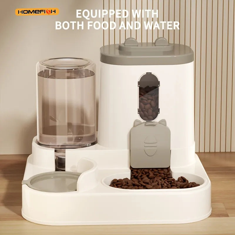 Automatic Cat Feeder | 2 in 1 Cat Food Dispenser & Water Combo for Pets - ZOOMNSTORE