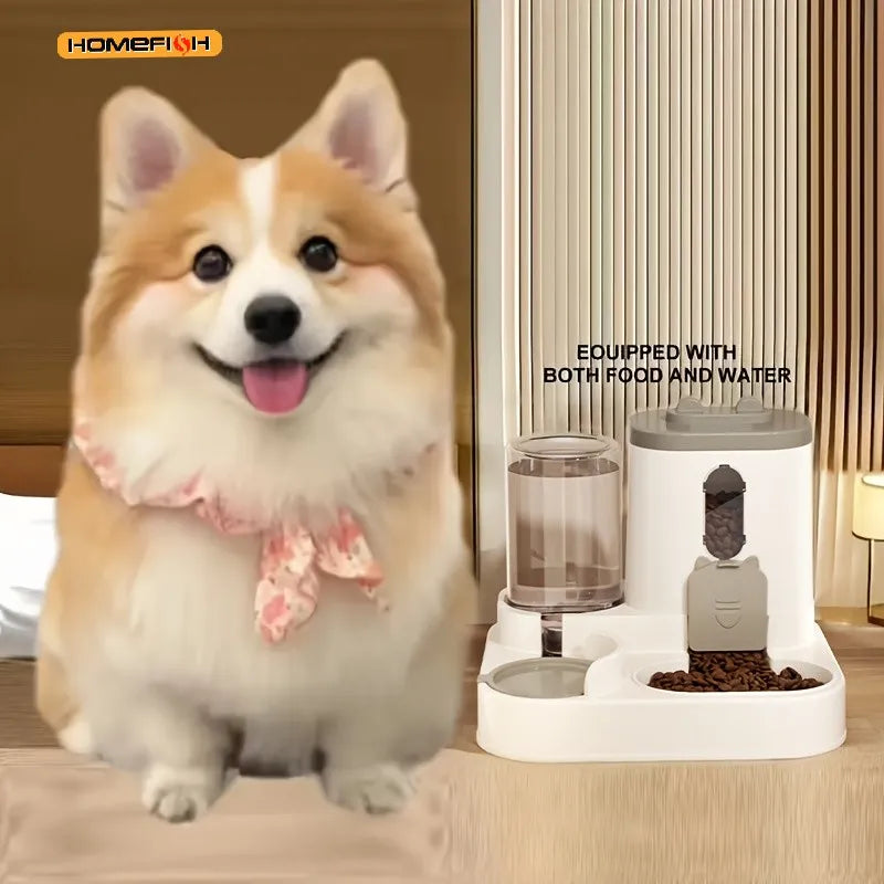 Automatic Cat Feeder | 2 in 1 Cat Food Dispenser & Water Combo for Pets - ZOOMNSTORE