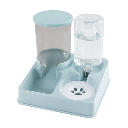 Automatic Cat Feeder  Water Dispenser Set - 2-in-1 Gravity Food and Water Feeder - ZOOMNSTORE