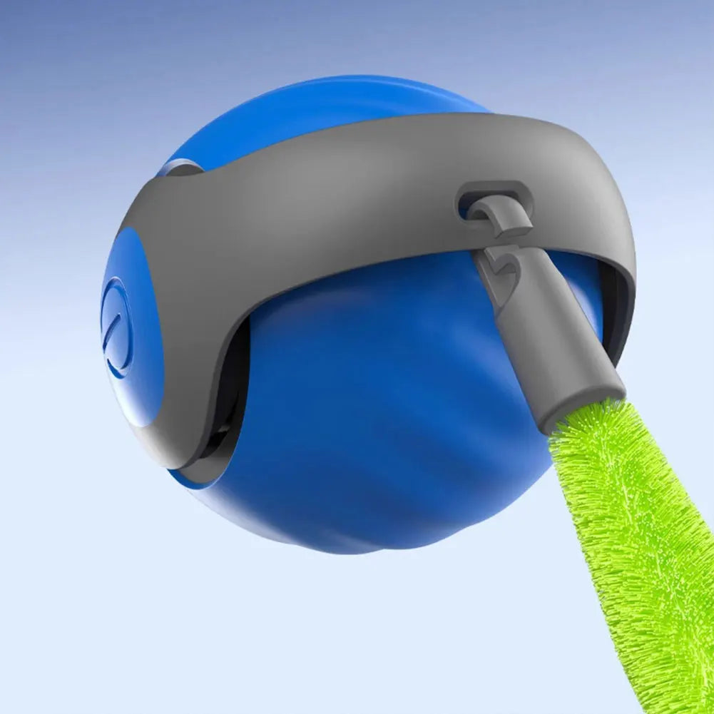 Automatic Cat Toy Ball – USB Rechargeable Dual Speed Interactive Cat Toy With Tail - ZOOMNSTORE