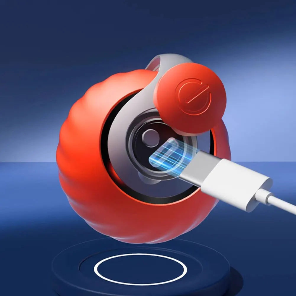 Automatic Cat Toy Ball – USB Rechargeable Dual Speed Interactive Cat Toy With Tail - ZOOMNSTORE