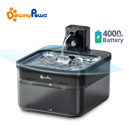 Automatic Stainless Steel Cat Water Fountain - 25L Wireless Pet Drinker with Battery  Sensor - ZOOMNSTORE