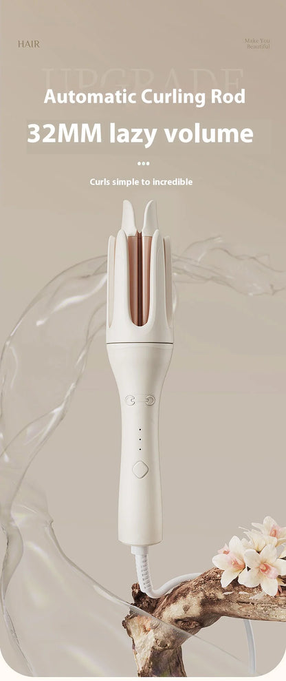 Automatic Curling Iron 32mm Ceramic Rotating Hair Curler With Ionic Heat Protection - ZOOMNSTORE