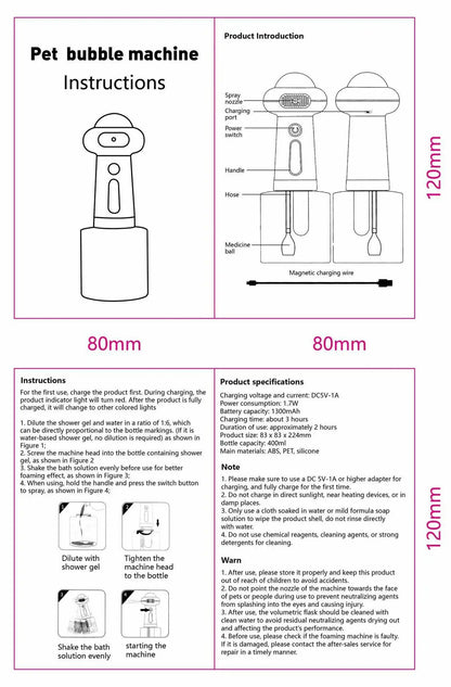 Automatic Dog Soap Dispenser | Wireless Foam Sprayer for Deep Cleaning Pets - ZOOMNSTORE