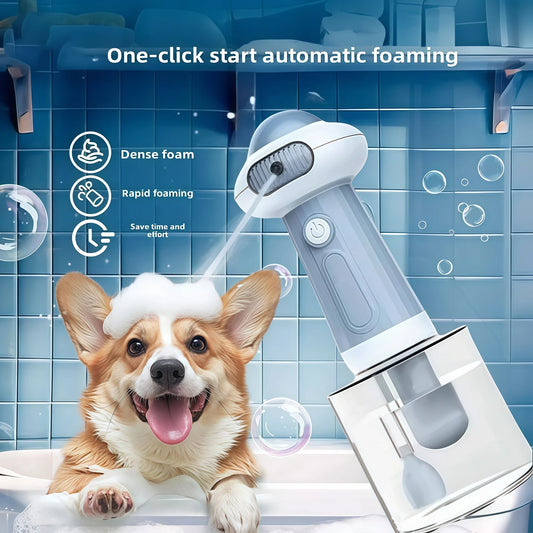 Automatic Dog Soap Dispenser - Wireless USB Pet Grooming Foam Sprayer - ZOOMNSTORE