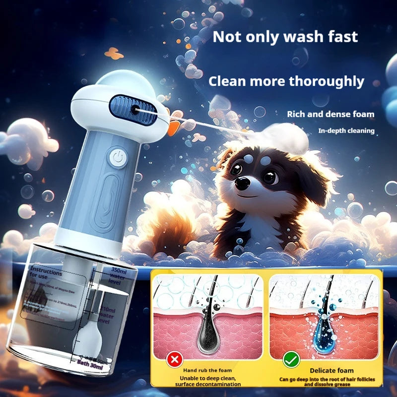 Automatic Dog Soap Dispenser - Wireless USB Pet Grooming Foam Sprayer - ZOOMNSTORE