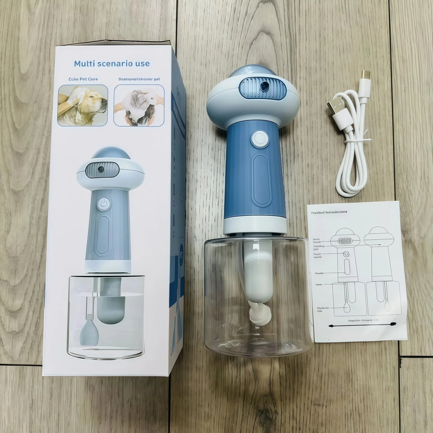 Automatic Dog Soap Dispenser - Wireless USB Pet Grooming Foam Sprayer - ZOOMNSTORE