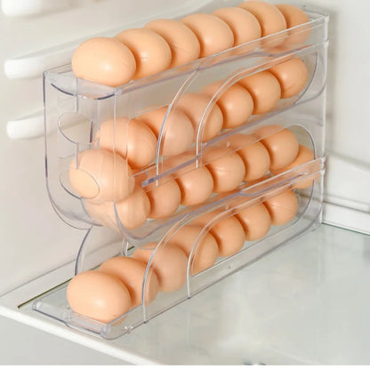 Large Capacity Automatic Egg Storage Box - 34 Layer Refrigerator Organizer - ZOOMNSTORE