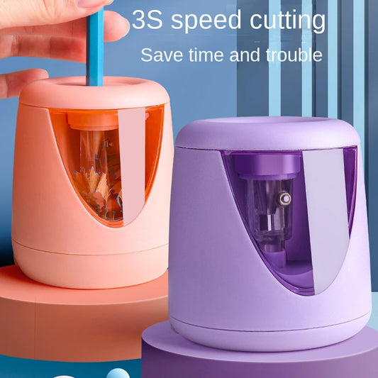 Automatic Electric Pencil Sharpener Multifunctional Cute Sharpener for 6mm-8mm Pencil Primary Students Children Stationery Gift - ZOOMNSTORE