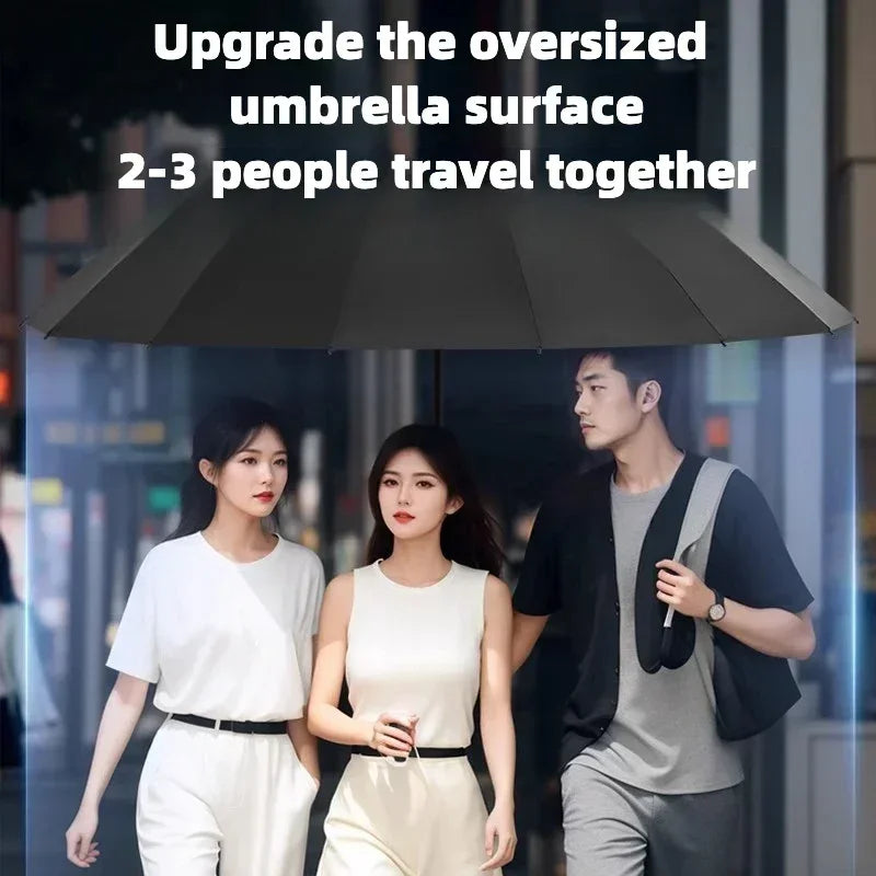Stormproof Windproof Automatic Folding Rain Umbrella for Men, Large Strong Reinforced 288 Bone, Sun UV UPF50+ Parasol - ZOOMNSTORE