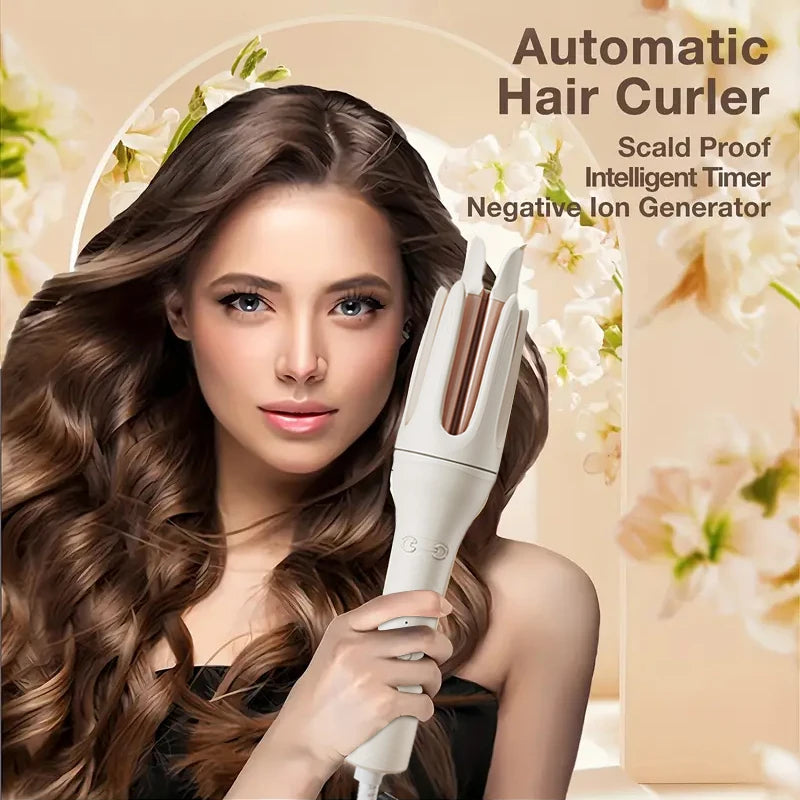 Automatic Hair Curler - 32mm Ceramic Hair Roller With Auto Rotating Wand - ZOOMNSTORE