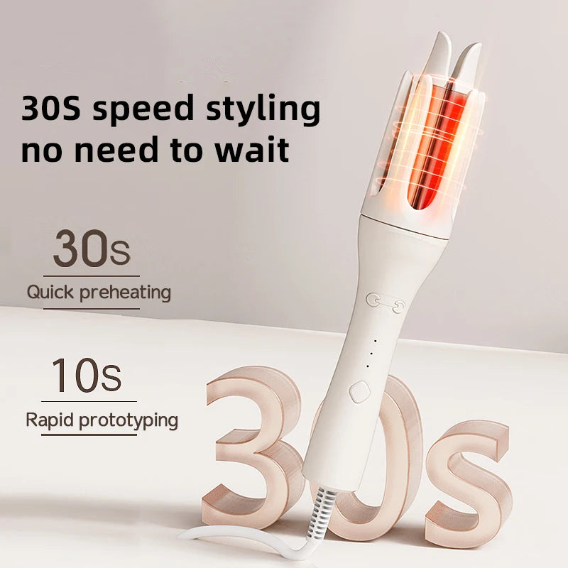 Automatic Hair Curler - 32mm Ceramic Hair Roller With Auto Rotating Wand - ZOOMNSTORE