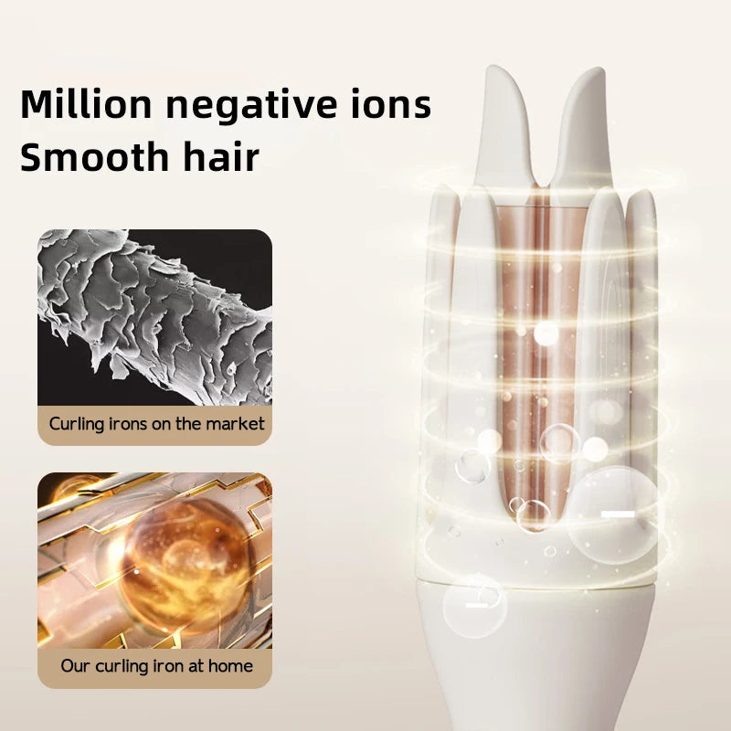 Automatic Hair Curler - 32mm Ceramic Hair Roller With Auto Rotating Wand - ZOOMNSTORE