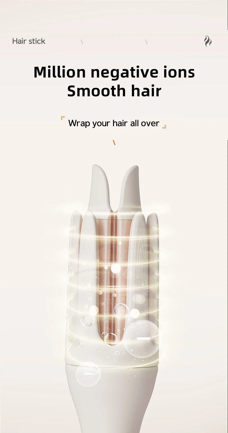 Automatic Hair Curler - 32mm Ceramic Hair Roller With Auto Rotating Wand - ZOOMNSTORE