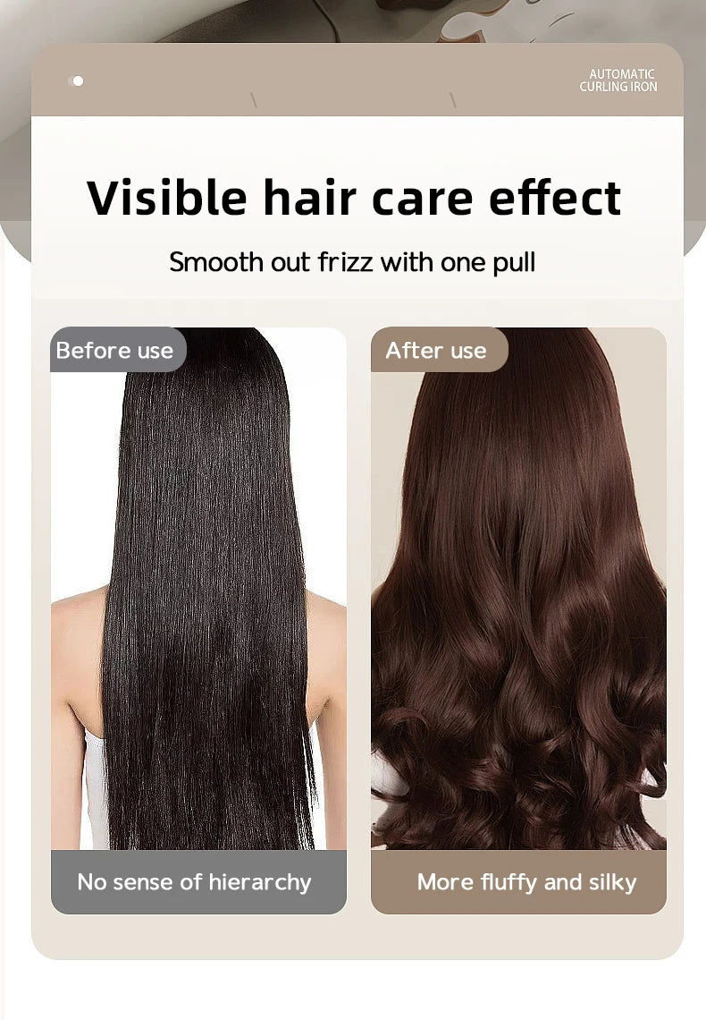 Automatic Hair Curler - 32mm Ceramic Hair Roller With Auto Rotating Wand - ZOOMNSTORE